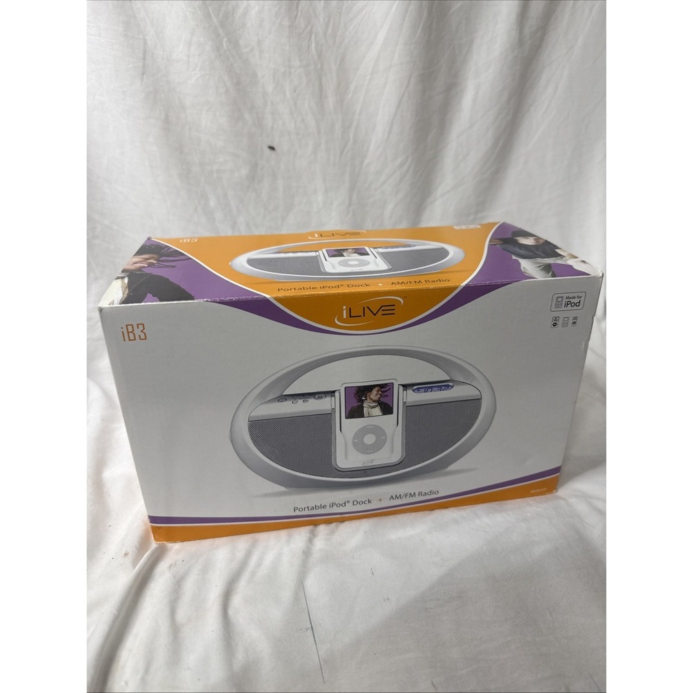 iLive iB3 Portable Speaker Dock for iPod Nano Mini 5G & AM/FM Radio New in Box